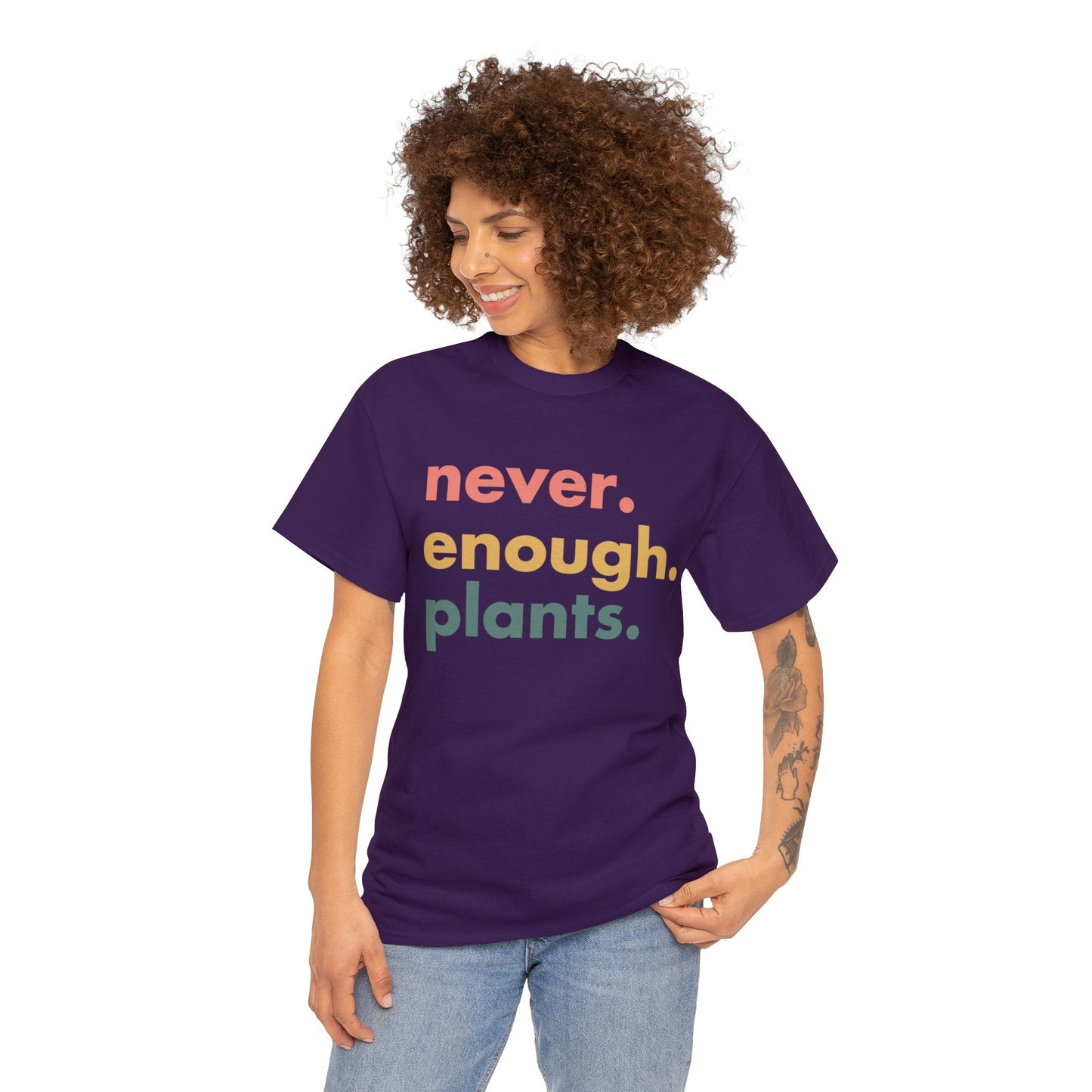 Never Enough Plants Shirt for Garden Lover Unisex Heavy Cotton Tee.