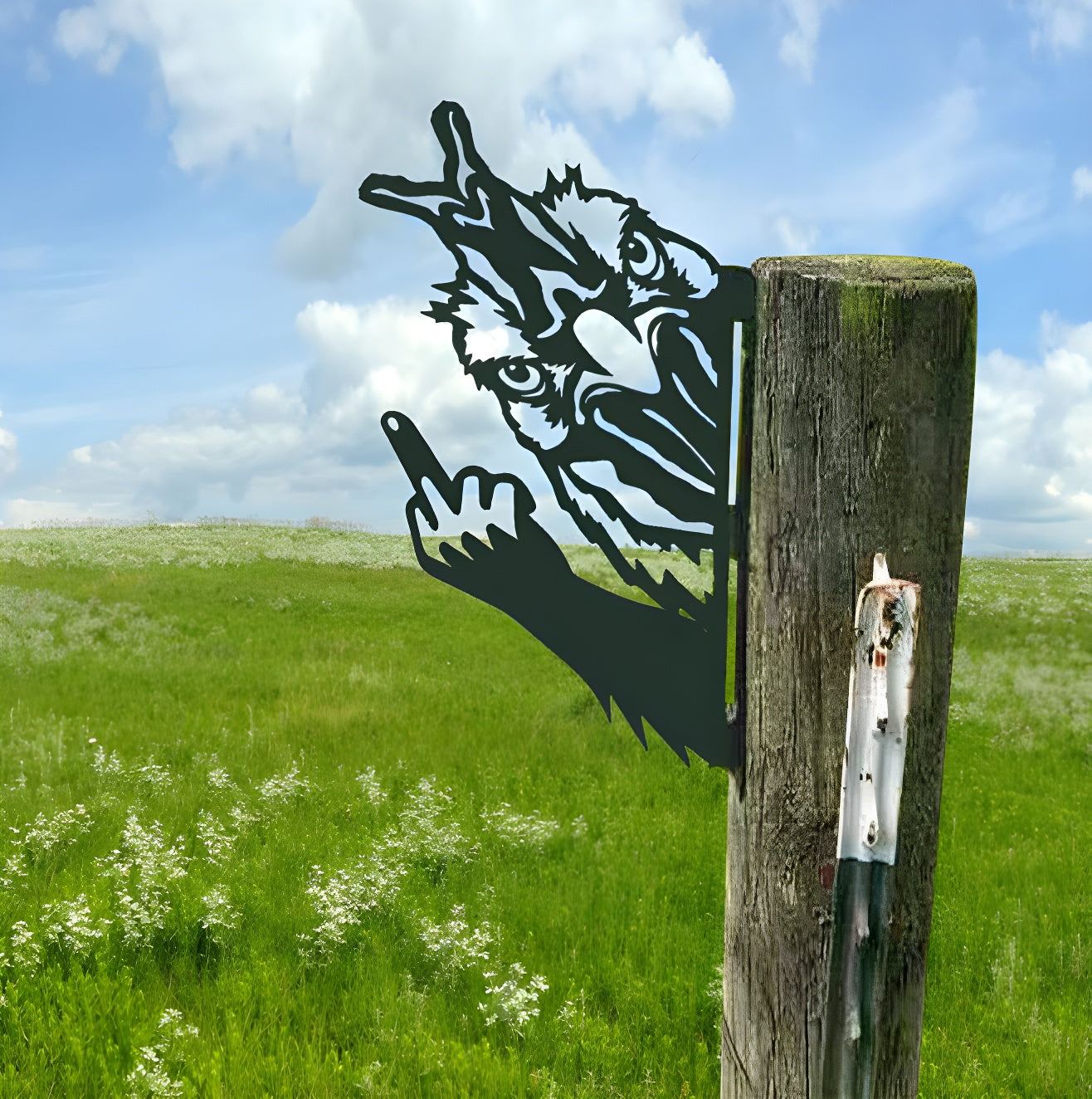 Up Yours Animal Fence Garden Art