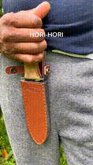 Professional Hori Hori Garden Knife with Leather Sheath