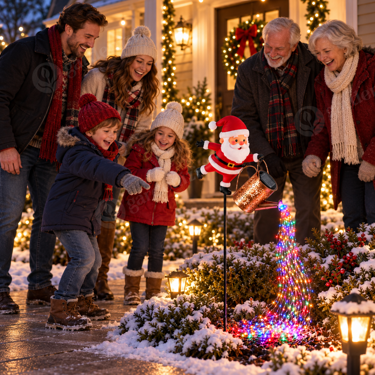 Santa Solar Sprinkle Light • Gardenizi