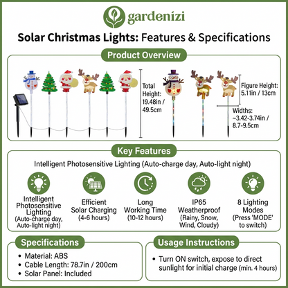 6-pack Solar Christmas Decorative Lights