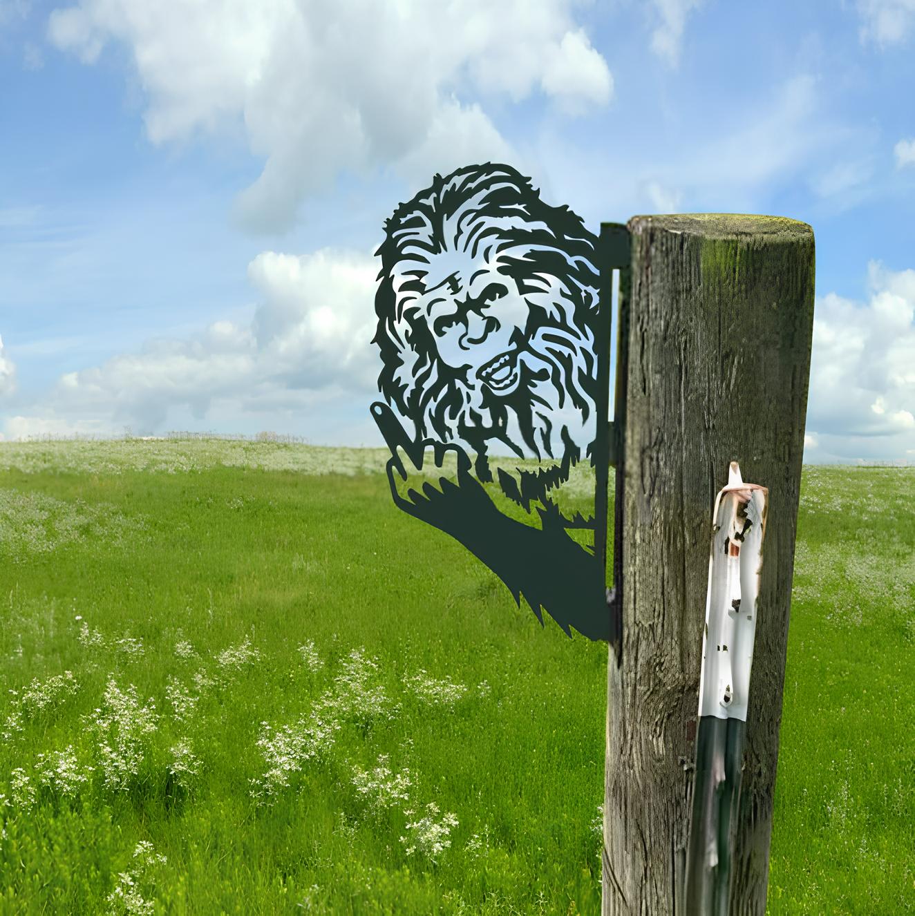 Up Yours Animal Fence Garden Art