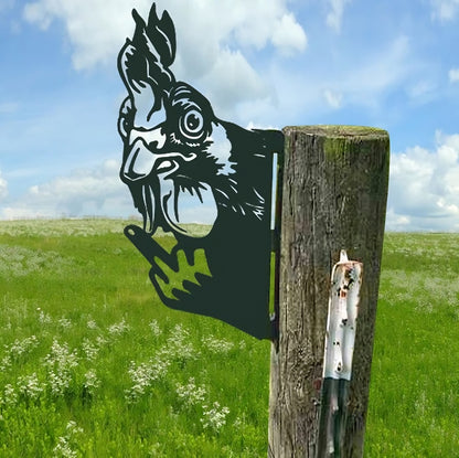 Up Yours Animal Fence Garden Art