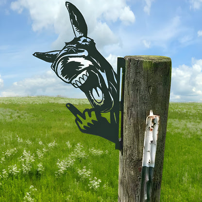 Up Yours Animal Fence Garden Art