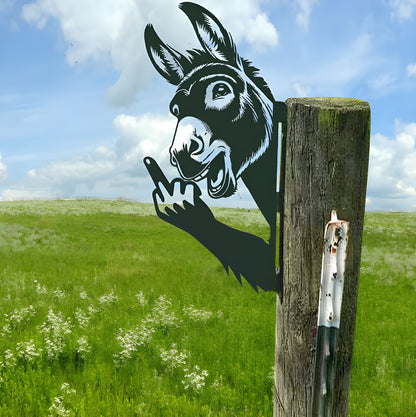 Up Yours Animal Fence Garden Art