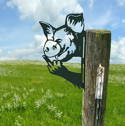 Up Yours Animal Fence Garden Art