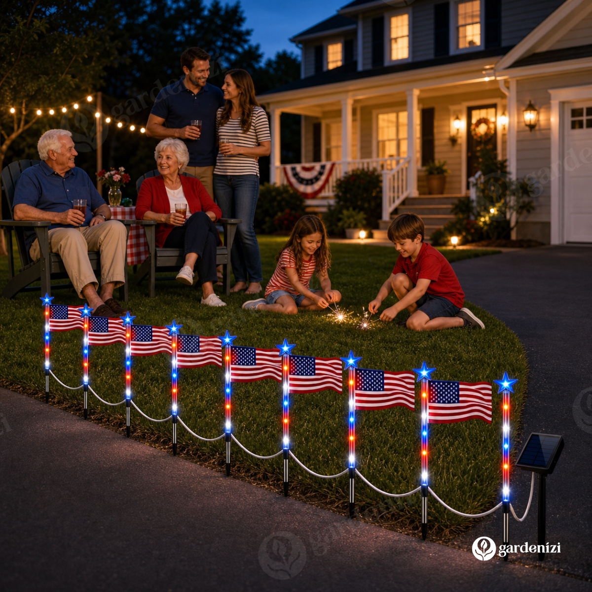 Sovereign Stars & Stripes Path Lights