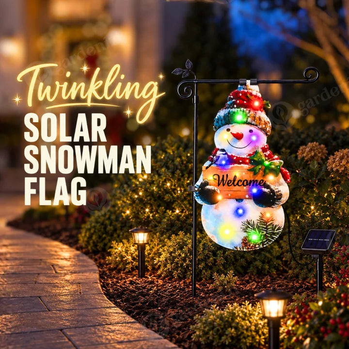 Gardenizi Twinkling Solar Snowman garden flag