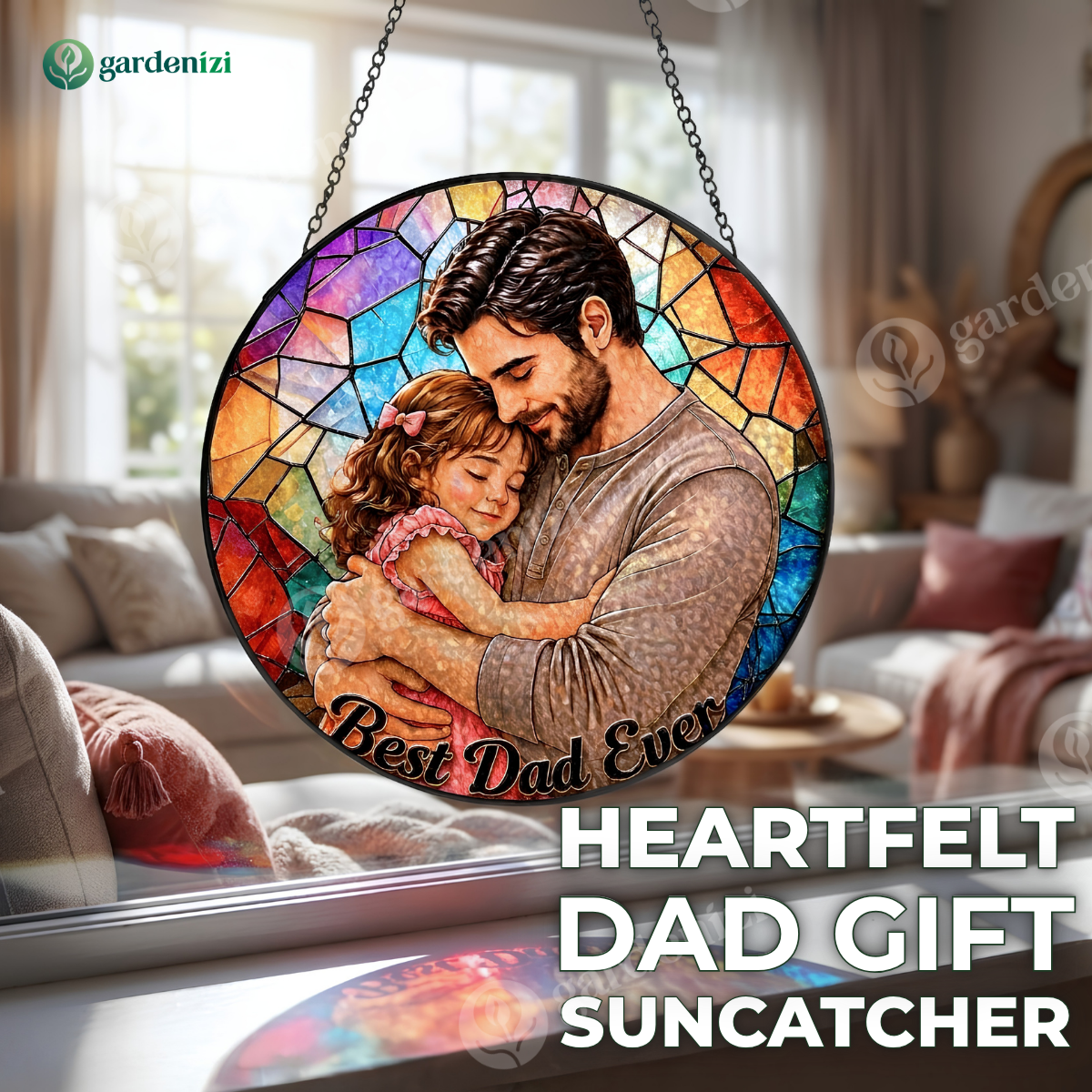 Heartfelt Dad Gift Suncatcher