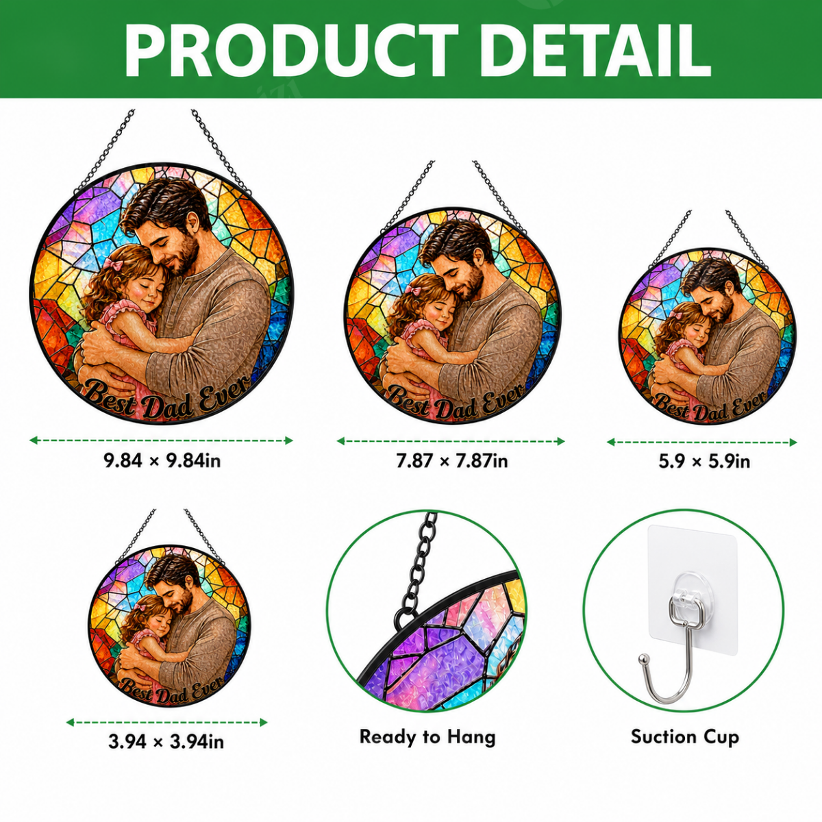 Heartfelt Dad Gift Suncatcher
