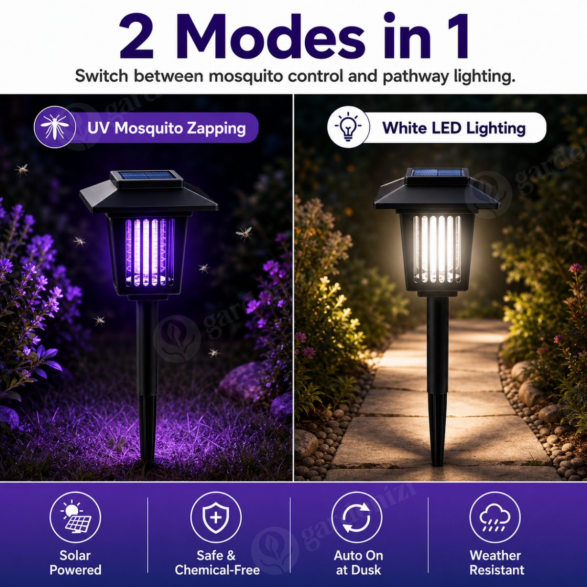 Outdoor Solar Mosquito Zapper Light • Gardenizi