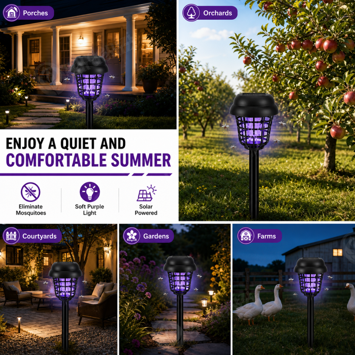 Outdoor Solar Mosquito Zapper Light • Gardenizi